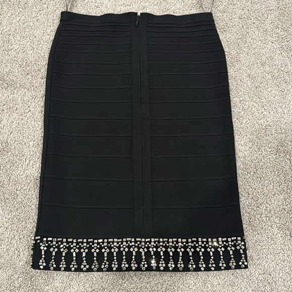 NWOT Herve Leger black beaded skirt - Picture 4 of 7